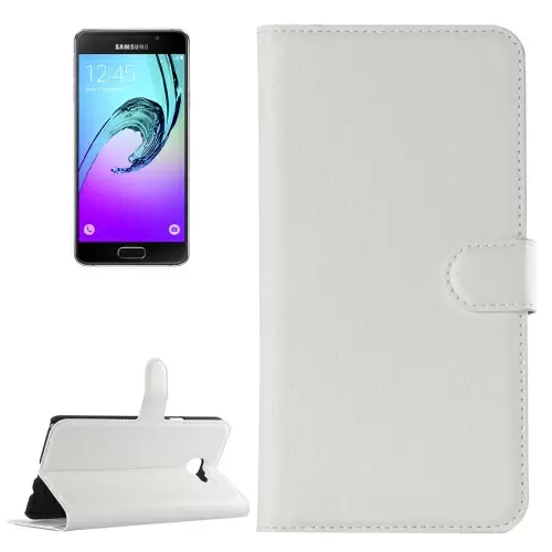 Nahkainen lompakko/ suoja Samsung Galaxy A3 (2016), valkoinen