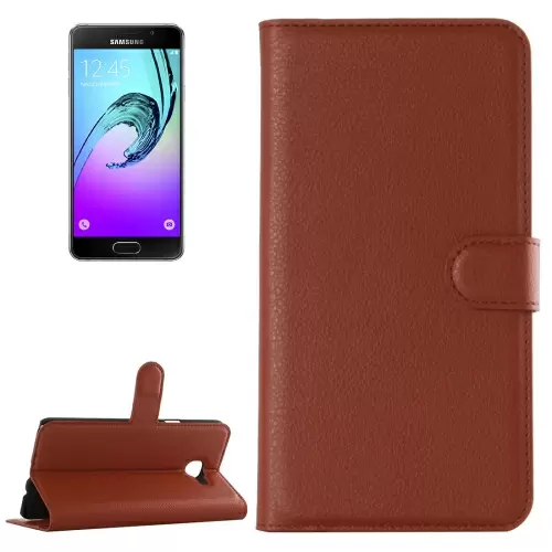Nahkainen lompakko/ suoja Samsung Galaxy A3 (2016), ruskea