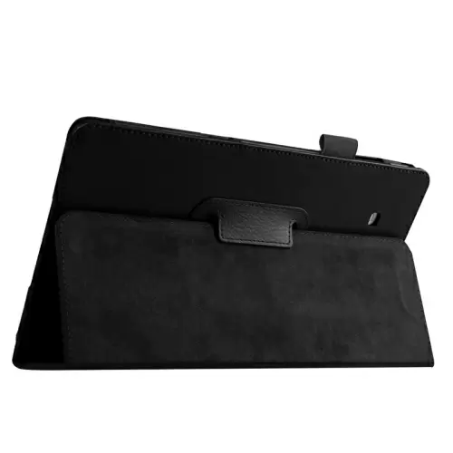 Samsung Galaxy Tab E 9.6 tuumaa - Nahkainen suojakotelo, musta