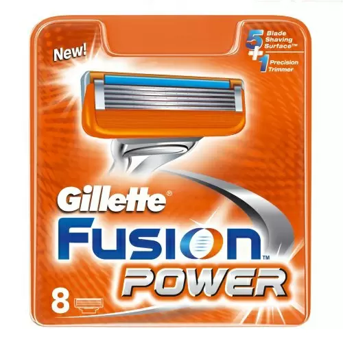 Gillette Fusion Power partaterät 8 kpl paketti