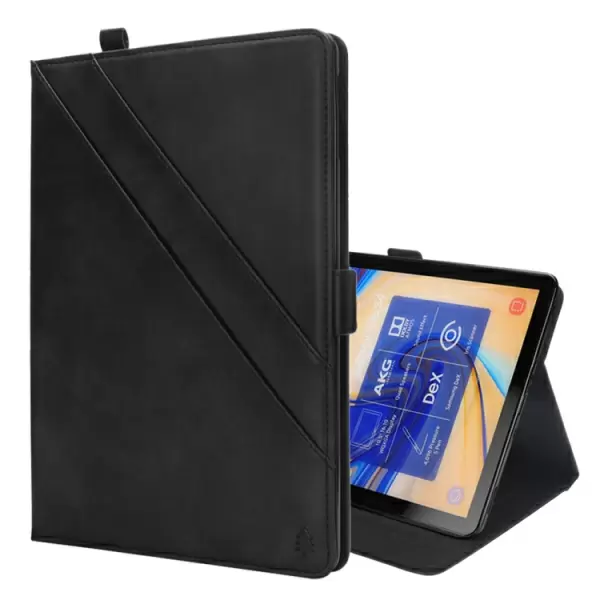 Samsung Galaxy Tab S4 10,5 tuumaa - nahkainen suojakotelo (musta)