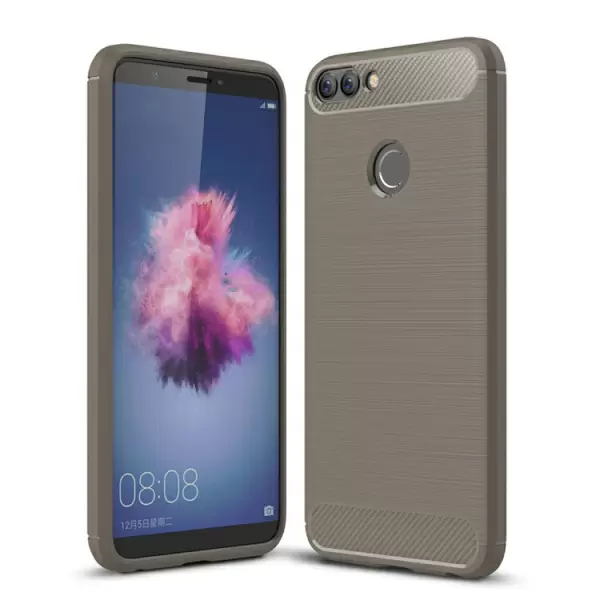 Huawei P smart hiilikuitu suojakuori (harmaa)