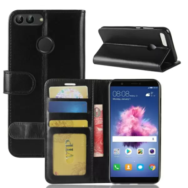 Huawei P smart lompakkokotelo,musta