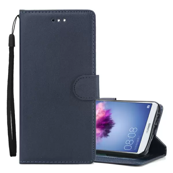 Huawei P Smart nahkainen suojakotelo (Tummansininen)