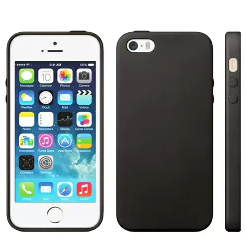 iPhone 5 / 5S / SE muovikuori - musta