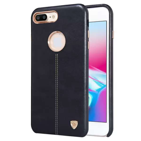 iPhone 8 Plus / 7 Plus nahkainen suojakuori, musta