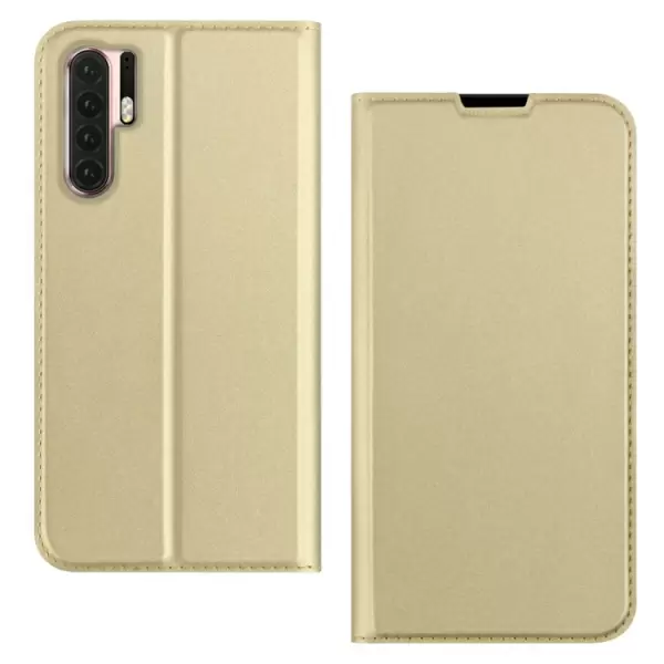 Huawei P30 Pro nahkainen suojakotelo (kulta)