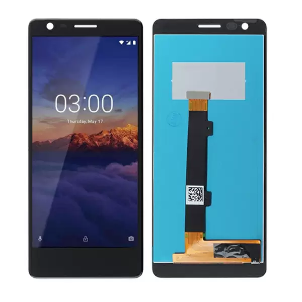 Nokia 3.1 LCD-näyttö ja kosketusnäyttö (Musta) 