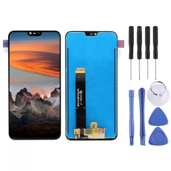 Nokia X6 (2018) LCD-näyttö ja kosketusnäyttö (Musta) 