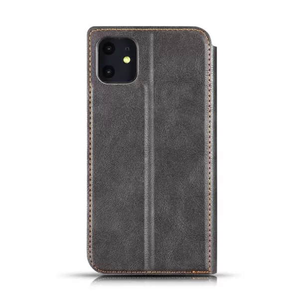 iPhone 11 nahkainen suojakotelo (Musta)
