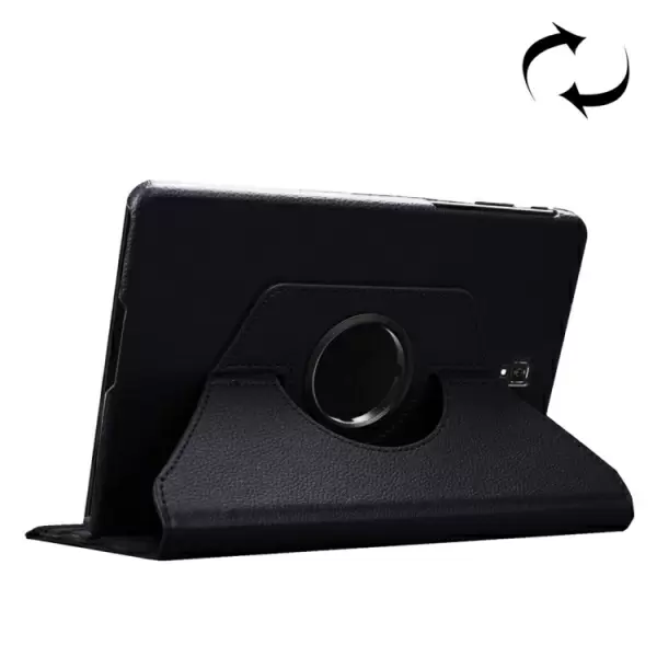 Galaxy Tab S4 Litchi 360 astetta kääntyvä suojakotelo (Musta)