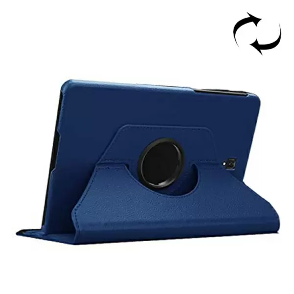 Galaxy Tab S4 Litchi 360 astetta kääntyvä suojakotelo (Tummansininen)