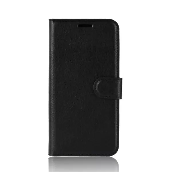Nokia 7.1 vaakatasoon käännettävä suojakotelo lompakolla (Musta)