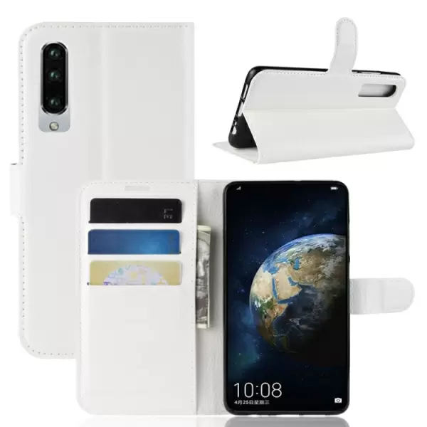 Huawei P30 nahkainen suojakotelo (valkoinen)