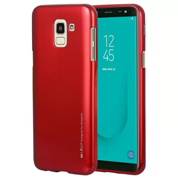 Samsung Galaxy J6 (2018) pehmeä TPU-suojakotelo (Punainen)