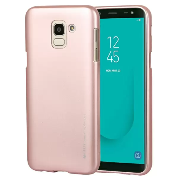 Samsung Galaxy J6 (2018) pehmeä TPU-suojakotelo (Ruusukulta)