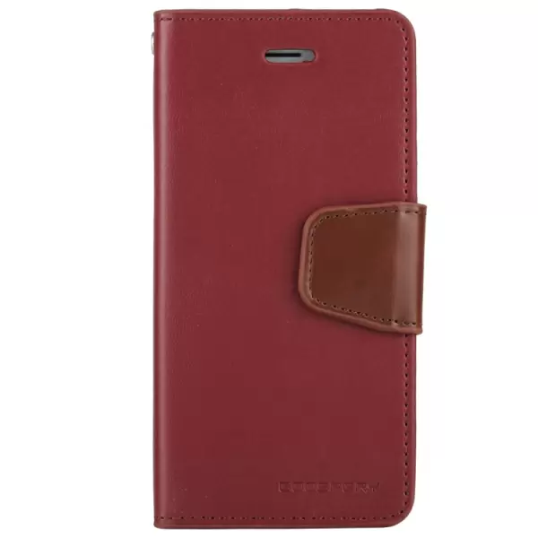 iPhone 6 / 6s käännettävä suojakotelo lompakolla (Viininpunainen)