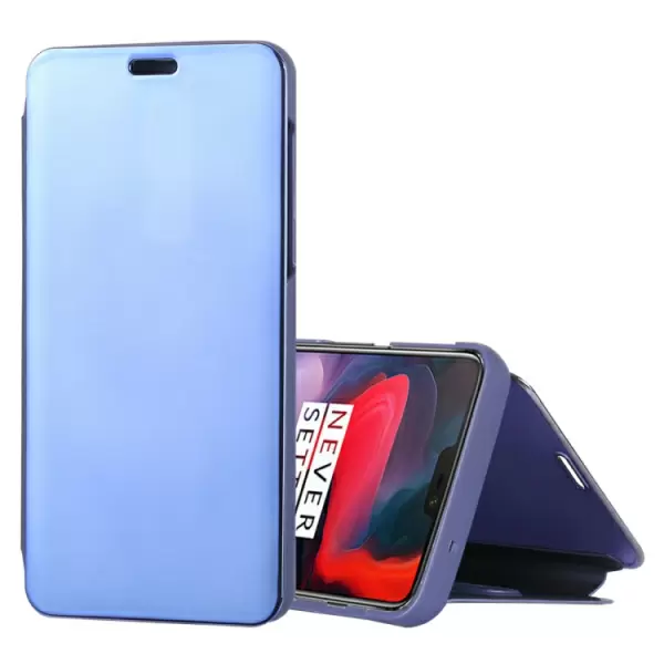 OnePlus 6 vaakatasoon käännettävä suojakotelo (Sininen)