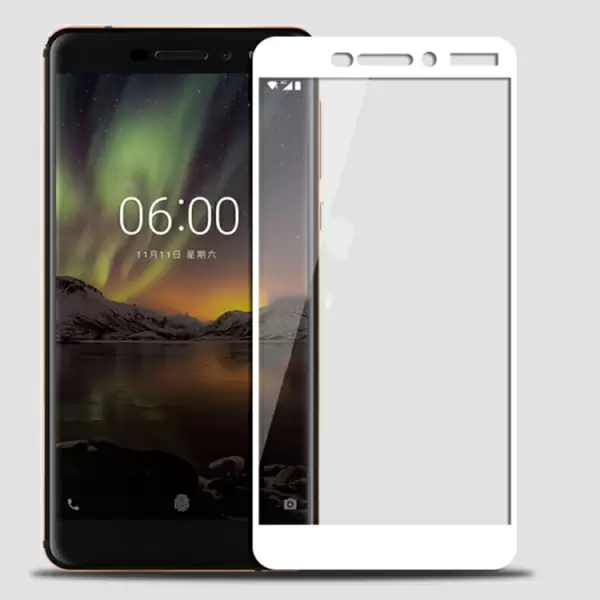 Nokia 6 (2018)/ 6.1 näytönsuojalasi (Valkoinen)