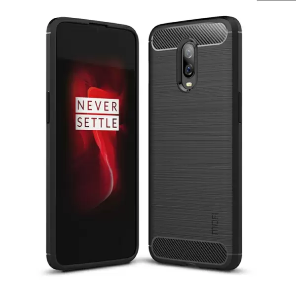 OnePlus 6T hiilikuitu suojakuori (Musta)