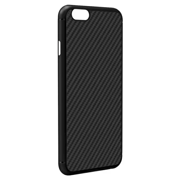 iPhone 6 Plus / 6s Plus suojakuori, harjattu hiilikuitu (Musta)