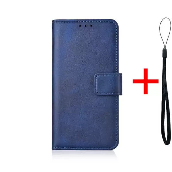 Nokia 7.1 nahkainen suojakotelo lompakolla (Sininen)