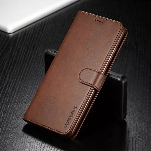 Samsung Galaxy Note10 nahkainen suojakotelo (kahvi)