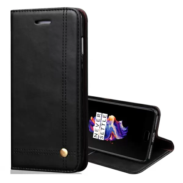 OnePlus 5T nahkakotelo (musta)