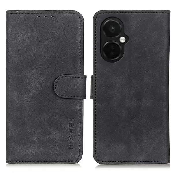 OnePlus Nord CE 2 Lite tekonahkainen suojakotelo - musta