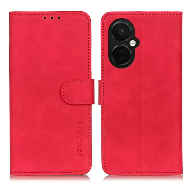 OnePlus Nord CE 2 Lite tekonahkainen suojakotelo - punainen