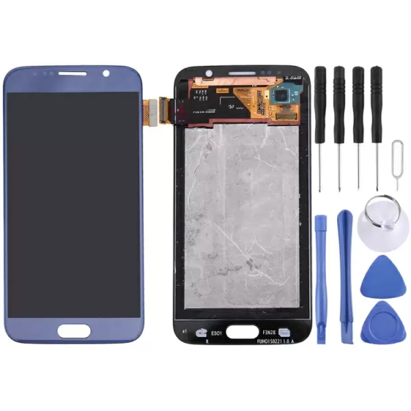 Galaxy S6 alkuperäinen LCD-näyttö ja kosketusnäyttö (Tumman sininen)