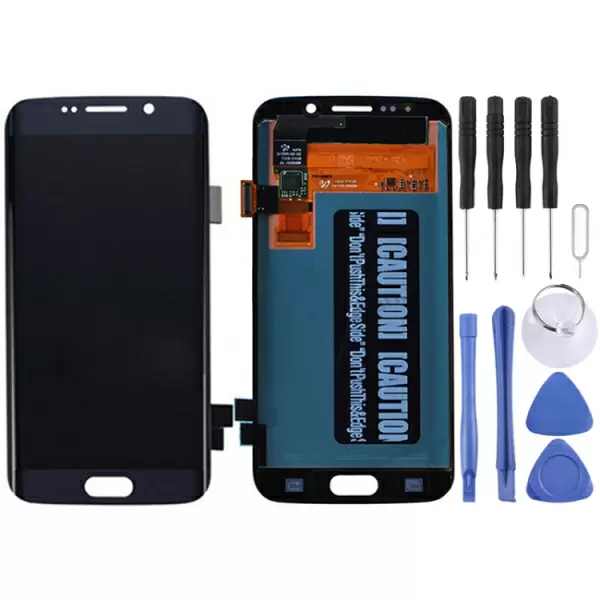 Galaxy S6 Edge alkuperäinen LCD-näyttö ja kosketusnäyttö (Musta)