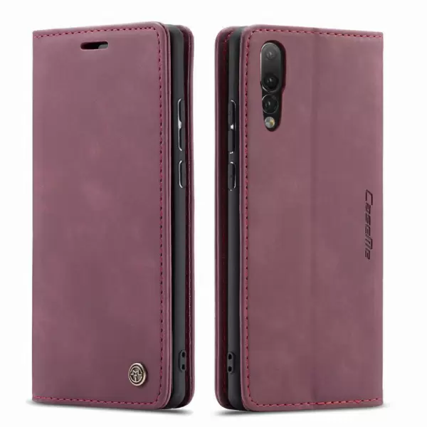 Huawei P30 nahkainen suojakotelo (ruusukulta)
