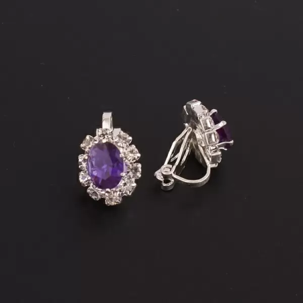 Muodikas violetti perhostyylinen korvakoru 