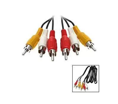 Komposiittiaudio/videokaapeli 3xRCAu - u, 1.5m 