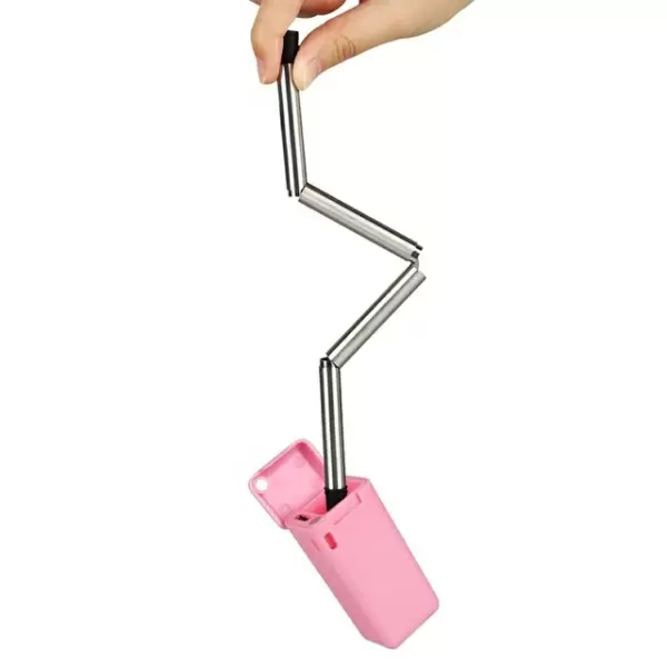 Uudelleenkäytettävä juomapilli (pinkki)