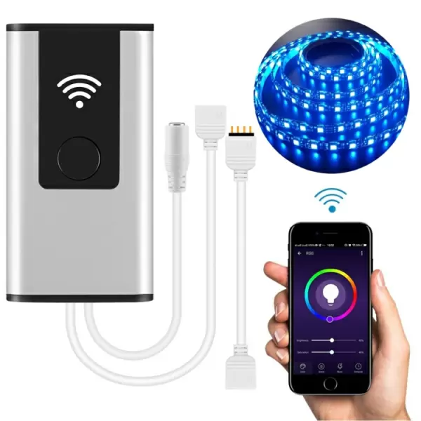 RGB LED-nauhavalot älykkäällä ohjaimella, Alexa- ja Google Home-yhteensopivuus