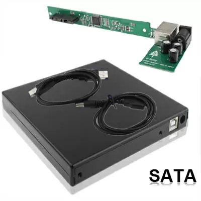 9.5mm CD/DVD SATA ulkoinen kotelo, USB 3.0 
