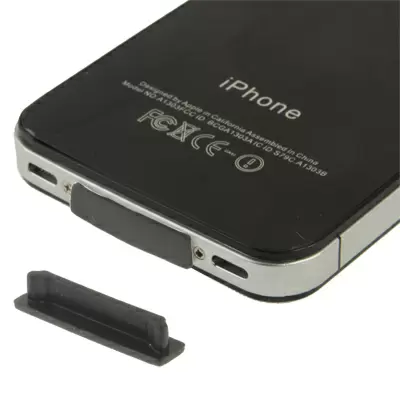 iPhone 4 & 4S telakkaliitinsuoja 100kpl (musta)  