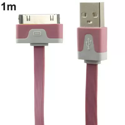 iPod, iPhone, ipad USB kaapeli - vaaleanpunainen