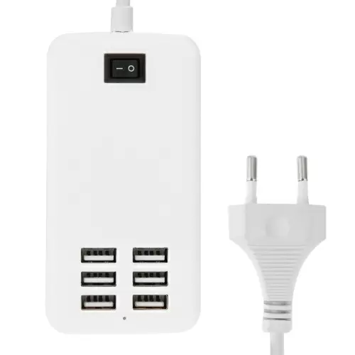 6 Portinen USB latausasema