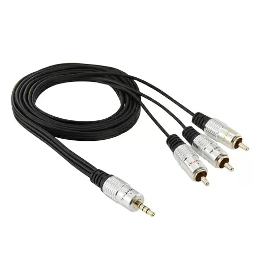 Äänikaapeli 3.5mm uros - 3 x RCA uros, 1.5m