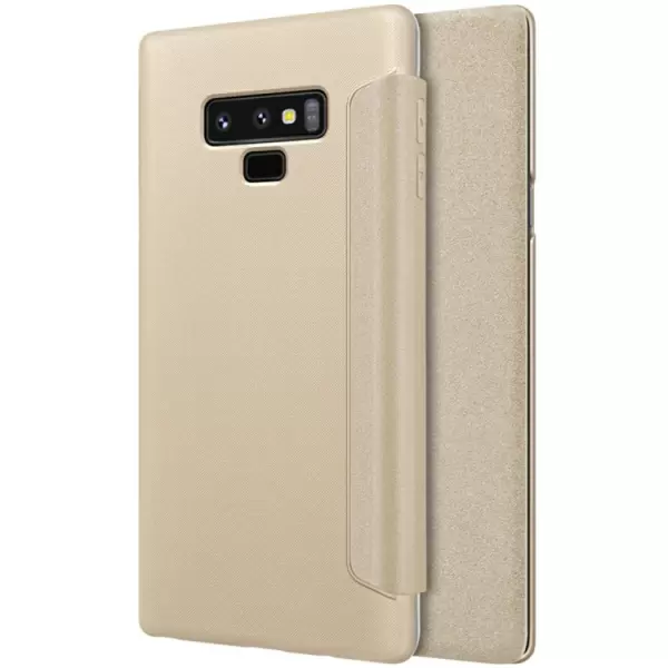 Samsung Galaxy Note 9 mattapintainen nahkakotelo (Kultainen)