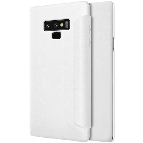 Samsung Galaxy Note 9 mattapintainen nahkakotelo (Valkoinen)