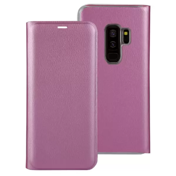 Samsung Galaxy S9+ nahkakotelo (vaaleanpunainen)