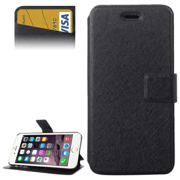 iPhone 6 / 6s suojakotelo korttipaikoilla (Musta)