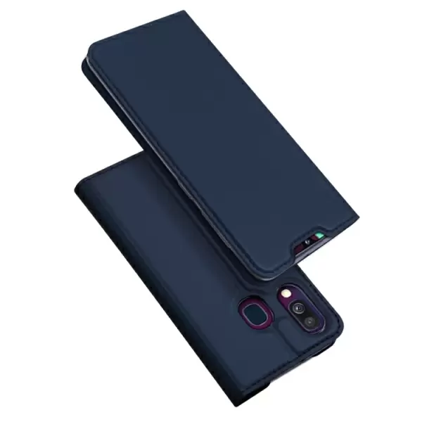 Samsung Galaxy A40 nahkainen suojakotelo (sininen)