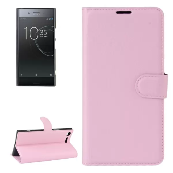 Sony Xperia XZ Premium nahkainen suojakotelo (vaaleanpunainen) 