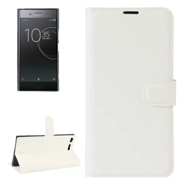 Sony Xperia XZ Premium nahkainen suojakotelo (valkoinen) 