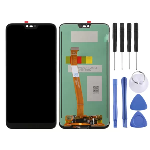 Huawei Honor 10 LCD-näyttö ja kosketusnäyttö, sormenjälkitunnistin (Musta) 
